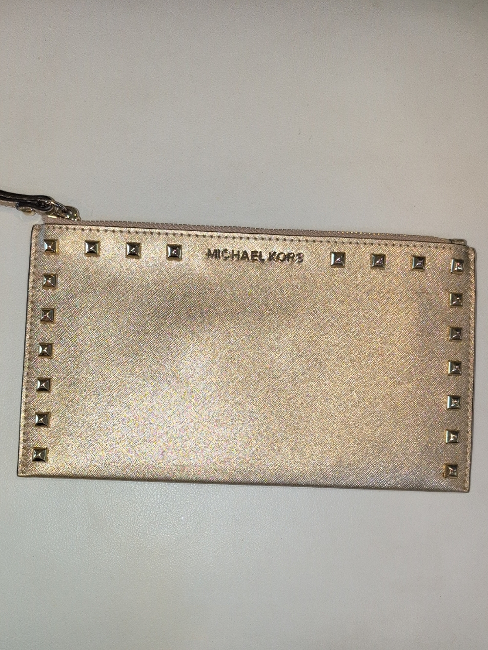 Michael Kors Sandrine Studded leather  Wristlet Or Clutch